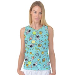 Space Pattern Women s Basketball Tank Top by Valentinaart