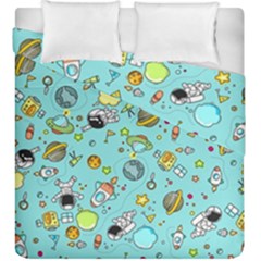 Space Pattern Duvet Cover Double Side (king Size) by Valentinaart