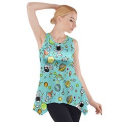 Space Pattern Side Drop Tank Tunic by Valentinaart