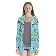 Space Pattern Drape Collar Cardigan by Valentinaart