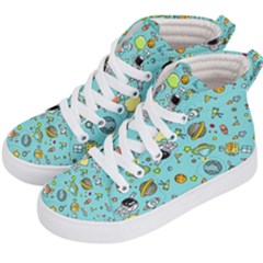 Space Pattern Kid s Hi-top Skate Sneakers by Valentinaart