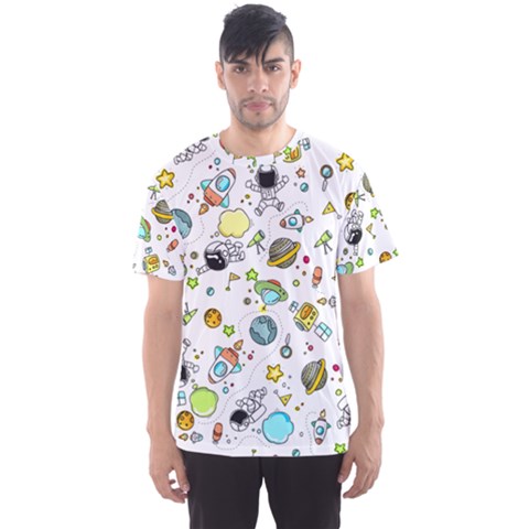 Space Pattern Men s Sports Mesh Tee by Valentinaart