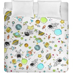 Space Pattern Duvet Cover Double Side (king Size) by Valentinaart