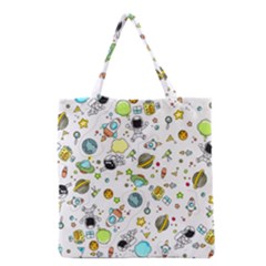 Space Pattern Grocery Tote Bag by Valentinaart