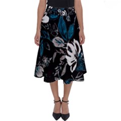 Floral Pattern Perfect Length Midi Skirt by Valentinaart