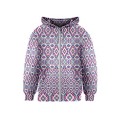 Colorful Folk Pattern Kids  Zipper Hoodie