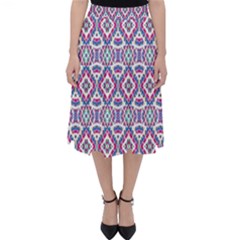 Colorful Folk Pattern Folding Skater Skirt by dflcprints