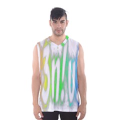 Genius Funny Typography Bright Rainbow Colors Men s Basketball Tank Top by yoursparklingshop