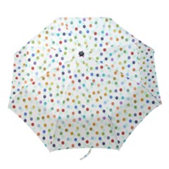 Dotted Pattern Background Brown Folding Umbrellas by Modern2018