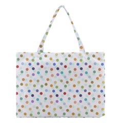 Dotted Pattern Background Brown Medium Tote Bag by Modern2018