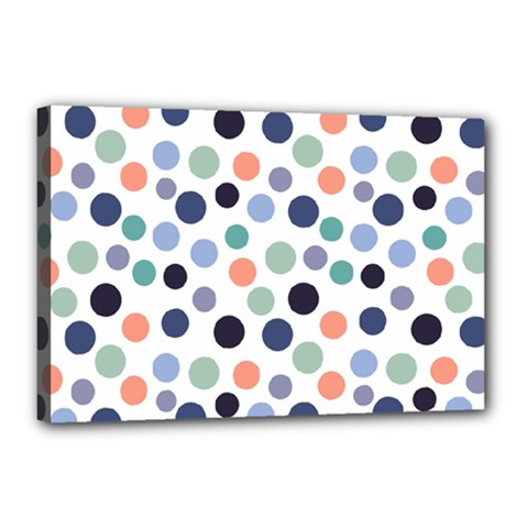 Dotted Pattern Background Blue Canvas 18  X 12  by Modern2018