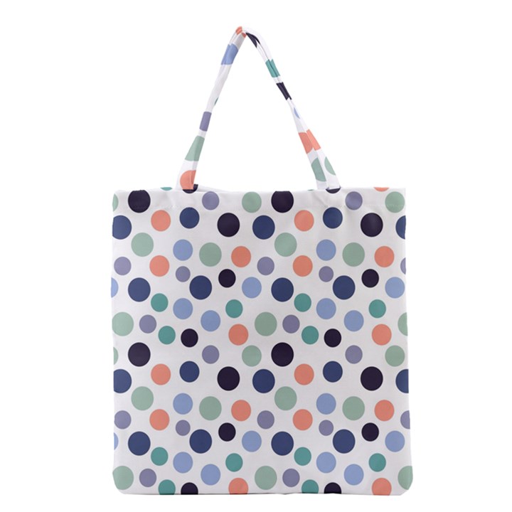 Dotted Pattern Background Blue Grocery Tote Bag