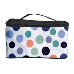 Dotted Pattern Background Blue Cosmetic Storage Case by Modern2018