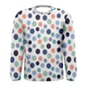 Dotted Pattern Background Blue Men s Long Sleeve Tee View1