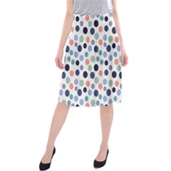 Dotted Pattern Background Blue Midi Beach Skirt by Modern2018