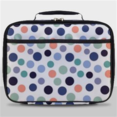 Dotted Pattern Background Blue Full Print Lunch Bag by Modern2018