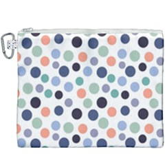 Dotted Pattern Background Blue Canvas Cosmetic Bag (xxxl) by Modern2018