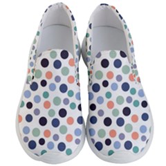 Dotted Pattern Background Blue Men s Lightweight Slip Ons by Modern2018