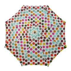 Dotted Pattern Background Golf Umbrellas by Modern2018