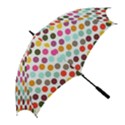 Dotted Pattern Background Golf Umbrellas View2