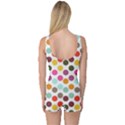 Dotted Pattern Background One Piece Boyleg Swimsuit View2