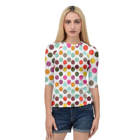 Dotted Pattern Background Quarter Sleeve Raglan Tee by Modern2018