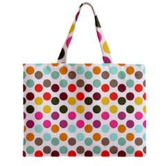 Dotted Pattern Background Zipper Mini Tote Bag by Modern2018