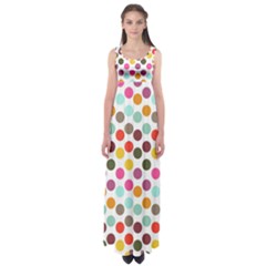 Dotted Pattern Background Empire Waist Maxi Dress by Modern2018