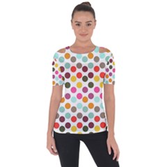 Dotted Pattern Background Short Sleeve Top by Modern2018