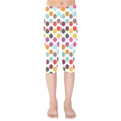 Dotted Pattern Background Kids  Capri Leggings  by Modern2018