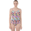 Dotted Pattern Background Cut Out Top Tankini Set View1