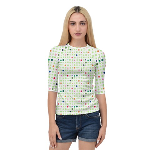 Dotted Pattern Background Full Colour Quarter Sleeve Raglan Tee by Modern2018