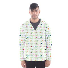 Dotted Pattern Background Full Colour Hooded Wind Breaker (men)