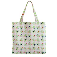 Dotted Pattern Background Full Colour Zipper Grocery Tote Bag by Modern2018