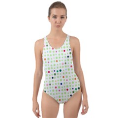 Dotted Pattern Background Full Colour Cut-out Back One Piece Swimsuit by Modern2018