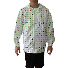 Dotted Pattern Background Full Colour Hooded Wind Breaker (kids)