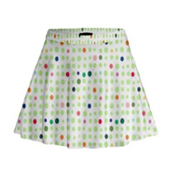 Dotted Pattern Background Full Colour Mini Flare Skirt by Modern2018