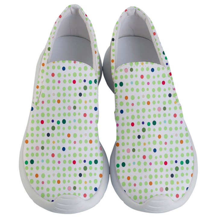 Dotted Pattern Background Full Colour Women s Lightweight Slip Ons