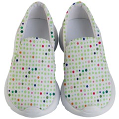 Dotted Pattern Background Full Colour Kid s Lightweight Slip Ons by Modern2018