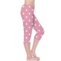 Pink Polka Dot Background Capri Leggings  View4