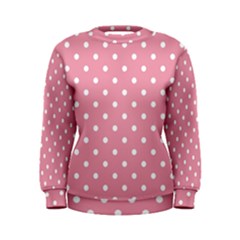 Pink Polka Dot Background Women s Sweatshirt