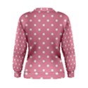 Pink Polka Dot Background Women s Sweatshirt View2