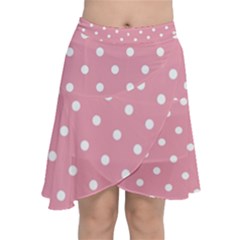 Pink Polka Dot Background Chiffon Wrap by Modern2018