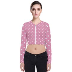 Pink Polka Dot Background Bomber Jacket by Modern2018