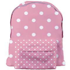 Pink Polka Dot Background Giant Full Print Backpack by Modern2018