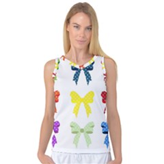 Ribbons And Bows Polka Dots Women s Basketball Tank Top by Modern2018