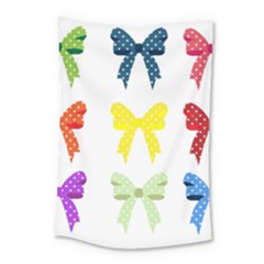 Ribbons And Bows Polka Dots Small Tapestry