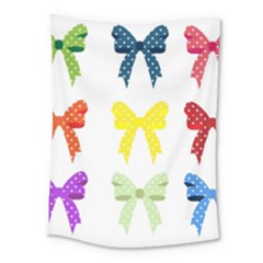 Ribbons And Bows Polka Dots Medium Tapestry by Modern2018