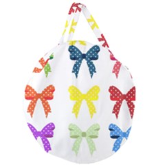 Ribbons And Bows Polka Dots Giant Round Zipper Tote by Modern2018