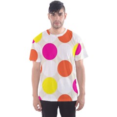 Polka Dots Background Colorful Men s Sports Mesh Tee